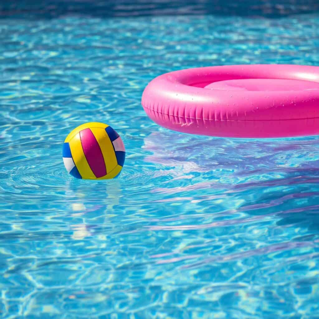 Famiglia si rilassa a bordo piscina in una casa vacanze a Monopoli